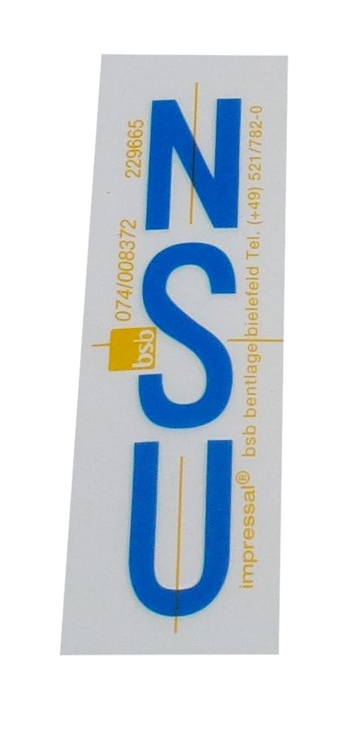 Abziehbild NSU für Schutzblech hinten Abziehbild NSU für Schutzblech hinten