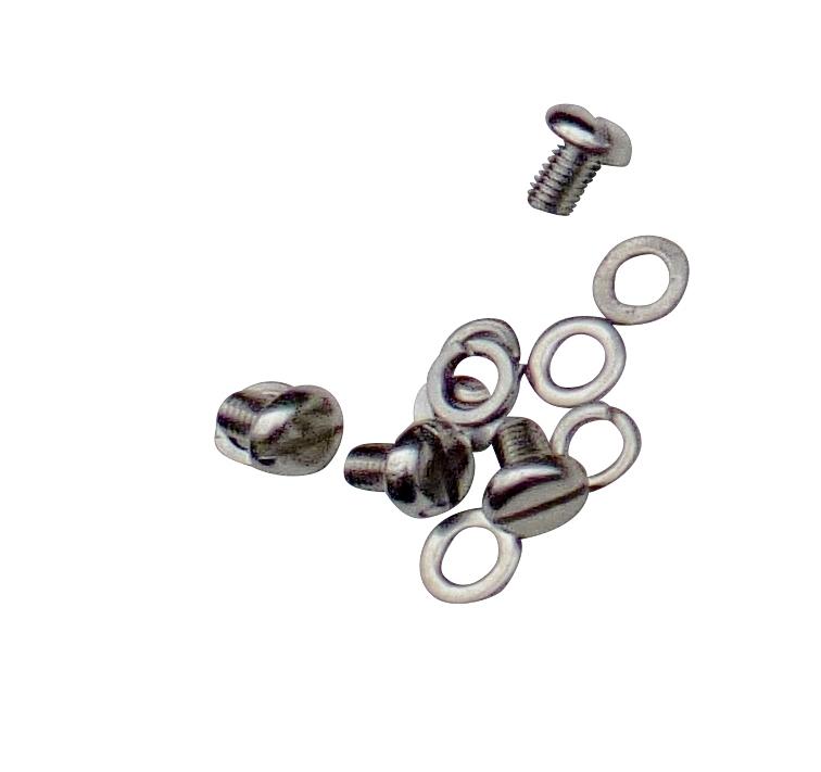 Pan-head screws + spring washers for cover cap F