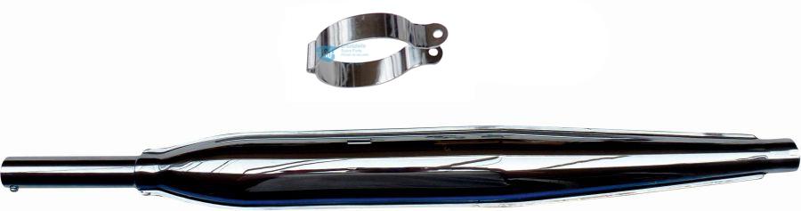 Exhaust silencer complete with large mounting clamp - Model: L,Cav,TT or TTK