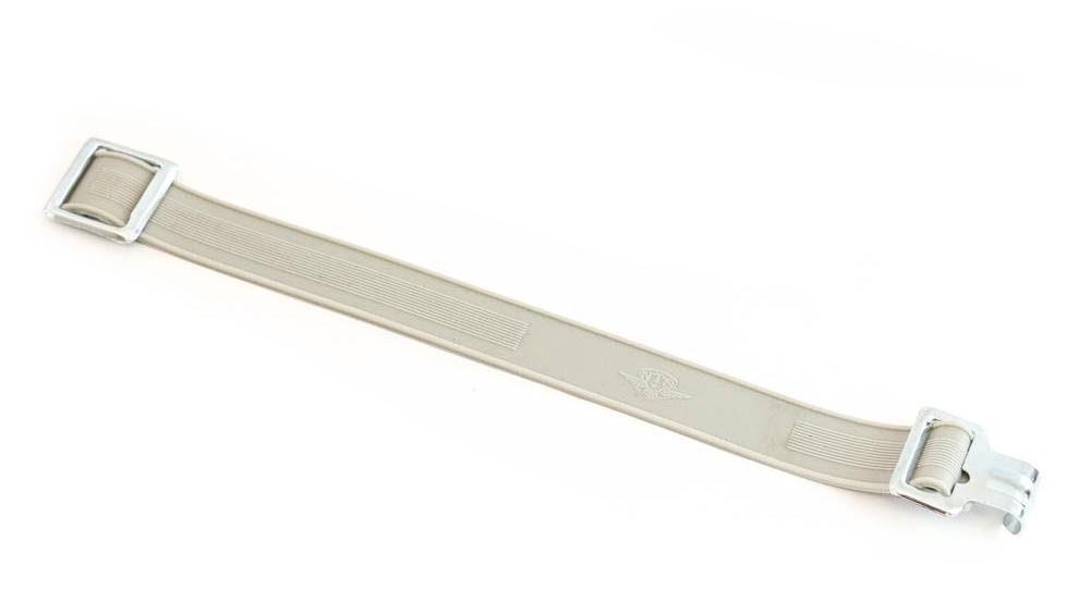 Tensioning strap for luggage carrier, grey