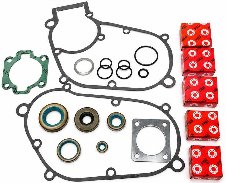 NSU Quickly 2 Gang Motor Dichtungssatz 21-teilig FAG Lager Simmerringe