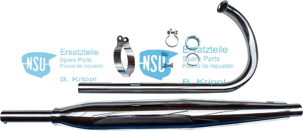 Exhaust system cpl. right for Quickly L,Cav,TT Exhaust system cpl. right for Quickly L,Cav,TT