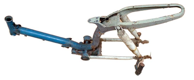 Frame Quickly T with swingarm and shock absorbers used Frame Quickly T with swingarm and shock absorbers used