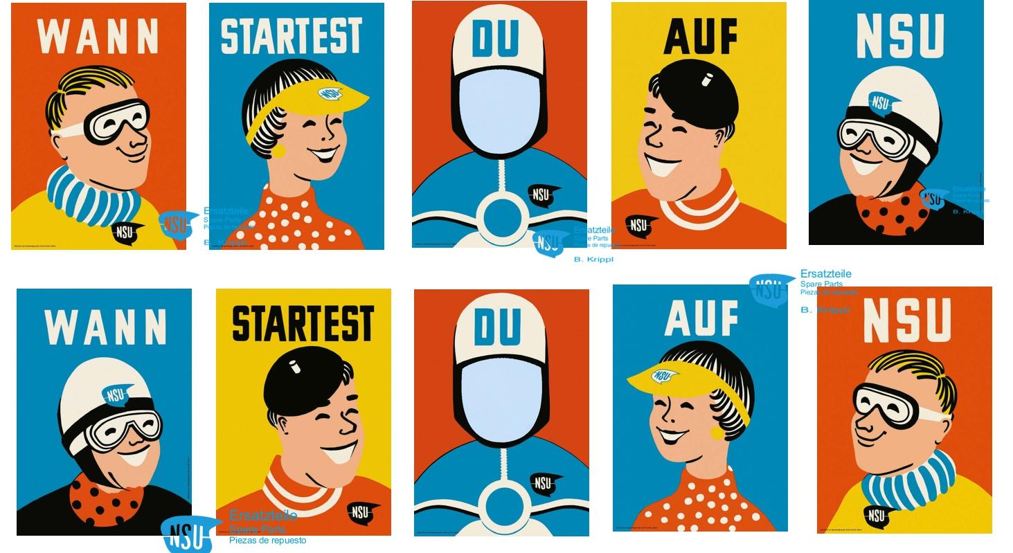 NSU advertising boards, pennants - When do you start on NSU
