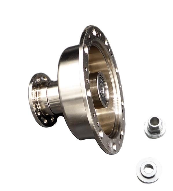 Rear wheel hub new version with standard bearing, nickel-plated