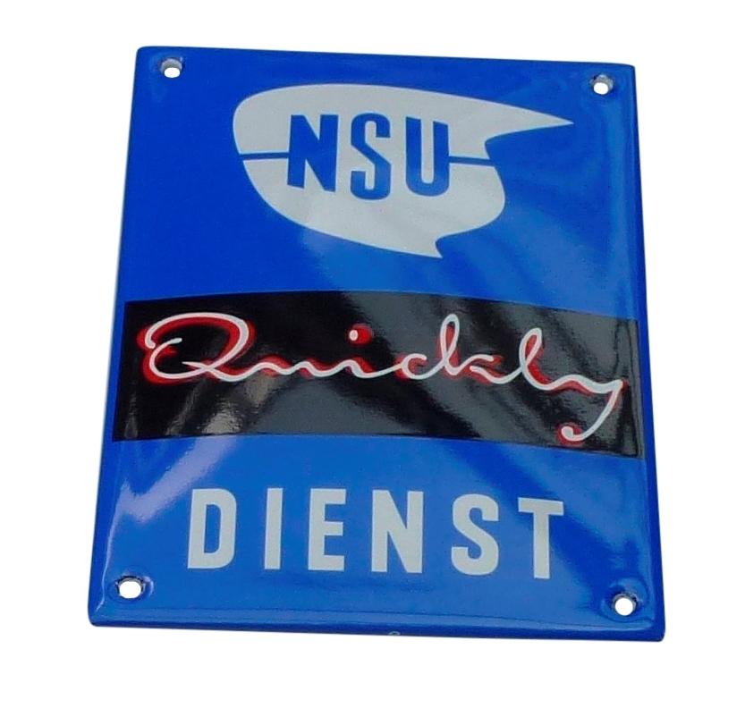 Enamel sign "NSU-Quickly-Dienst "