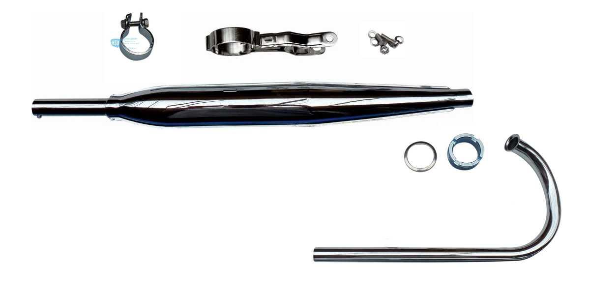 Exhaust system cpl. right for Quickly N, S,N23,S23,S2,T Exhaust system cpl. right for Quickly N, S,N23,S23,S2,T