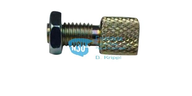 Carburettor adjusting screw w. nut