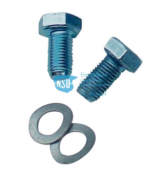 Set of clamping screws + spring washers for swing arm/plug-in axle