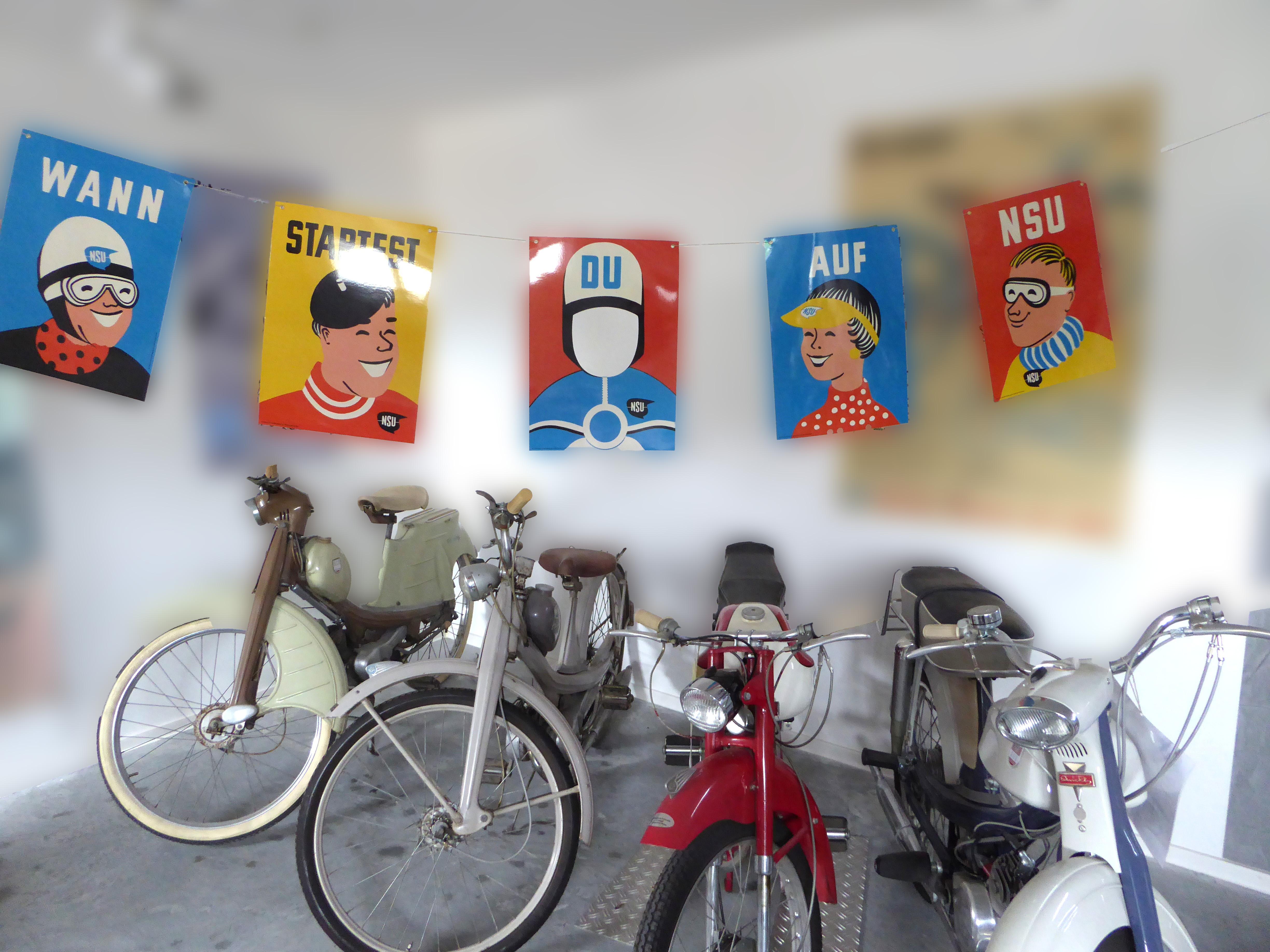 NSU advertising boards, pennants - When do you start on NSU