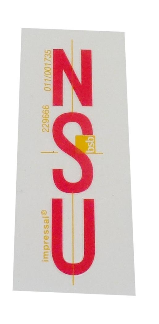 NSU" decal for rear mudguard