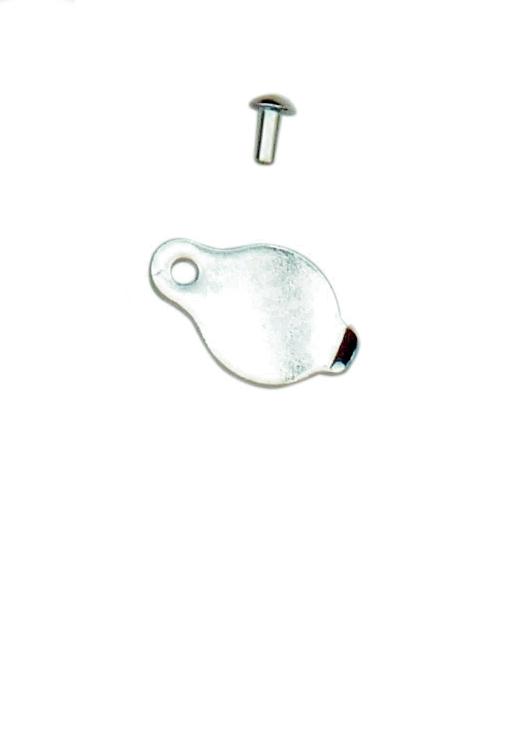 Key plate incl. fastening rivet