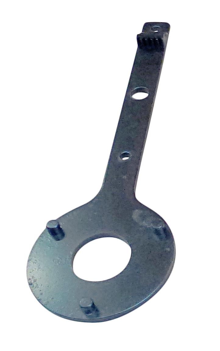 Halter für Polrad und Getrieberad
