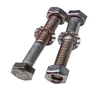 Set of screws for stop fastening