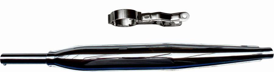 Exhaust silencer complete with large mounting clamp - Model: N,S,N23,S23,S23-2 or T